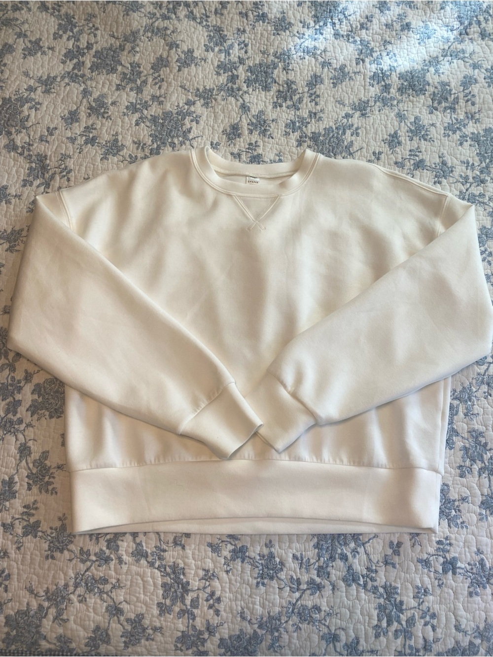 SPANX Air Essentials White Crewneck Sweatshirt Size XS